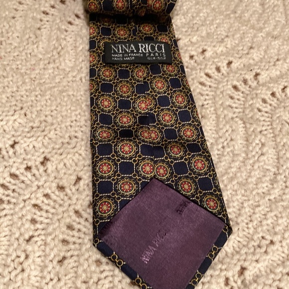 Nina Ricci Paris France 100% silk tie vintage - Picture 3 of 6